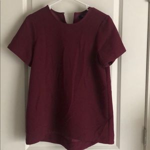 Madewell swing blouse pleated back